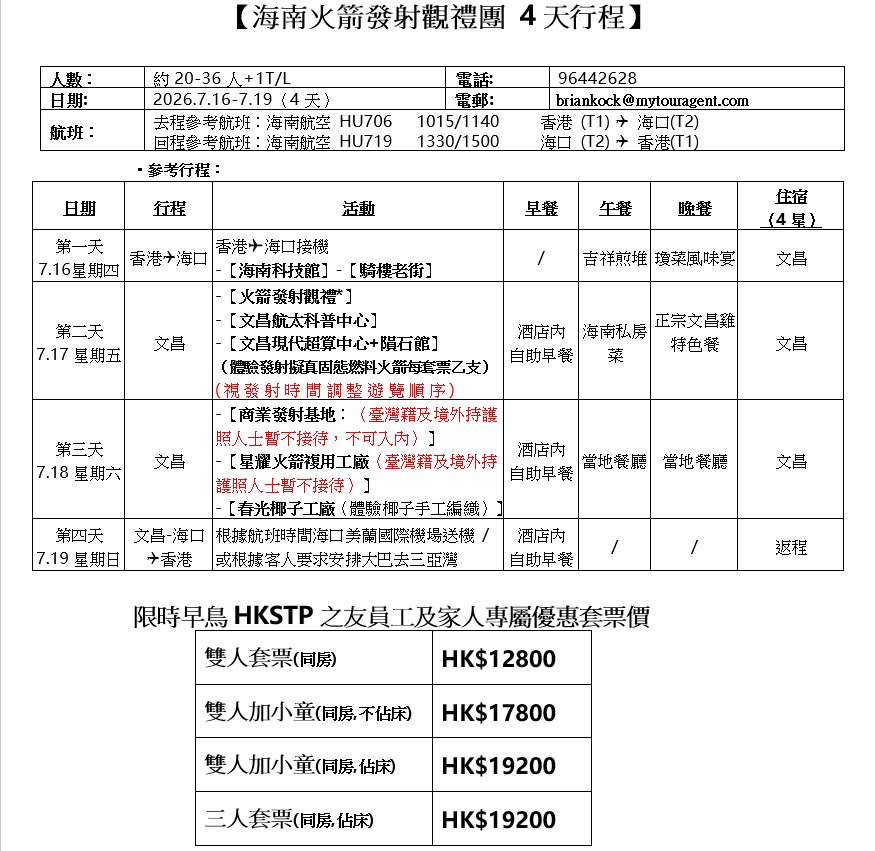 Haikou itinerary4